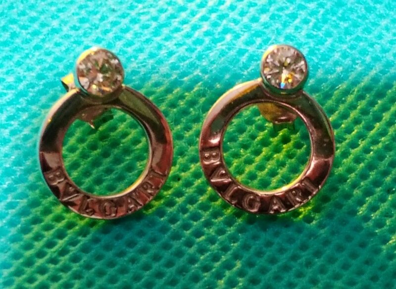 Cercei Bvlgari din argint 950.