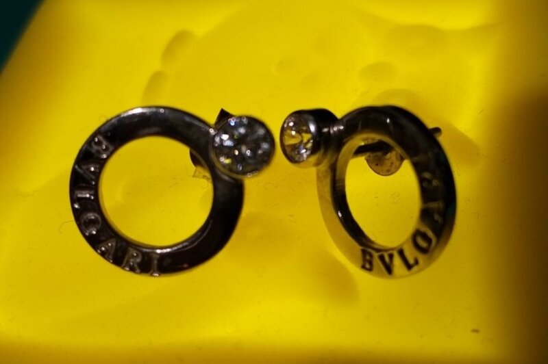 Cercei Bvlgari din argint 950.